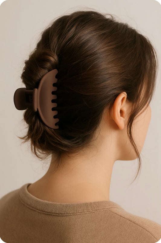 Haarspange „Glossy Chocolate“ (Groß)