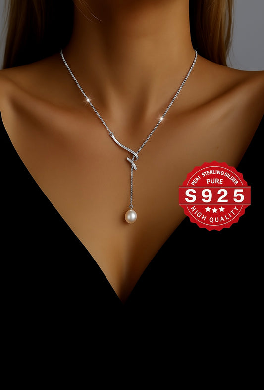 925 Silberkette mit Perle