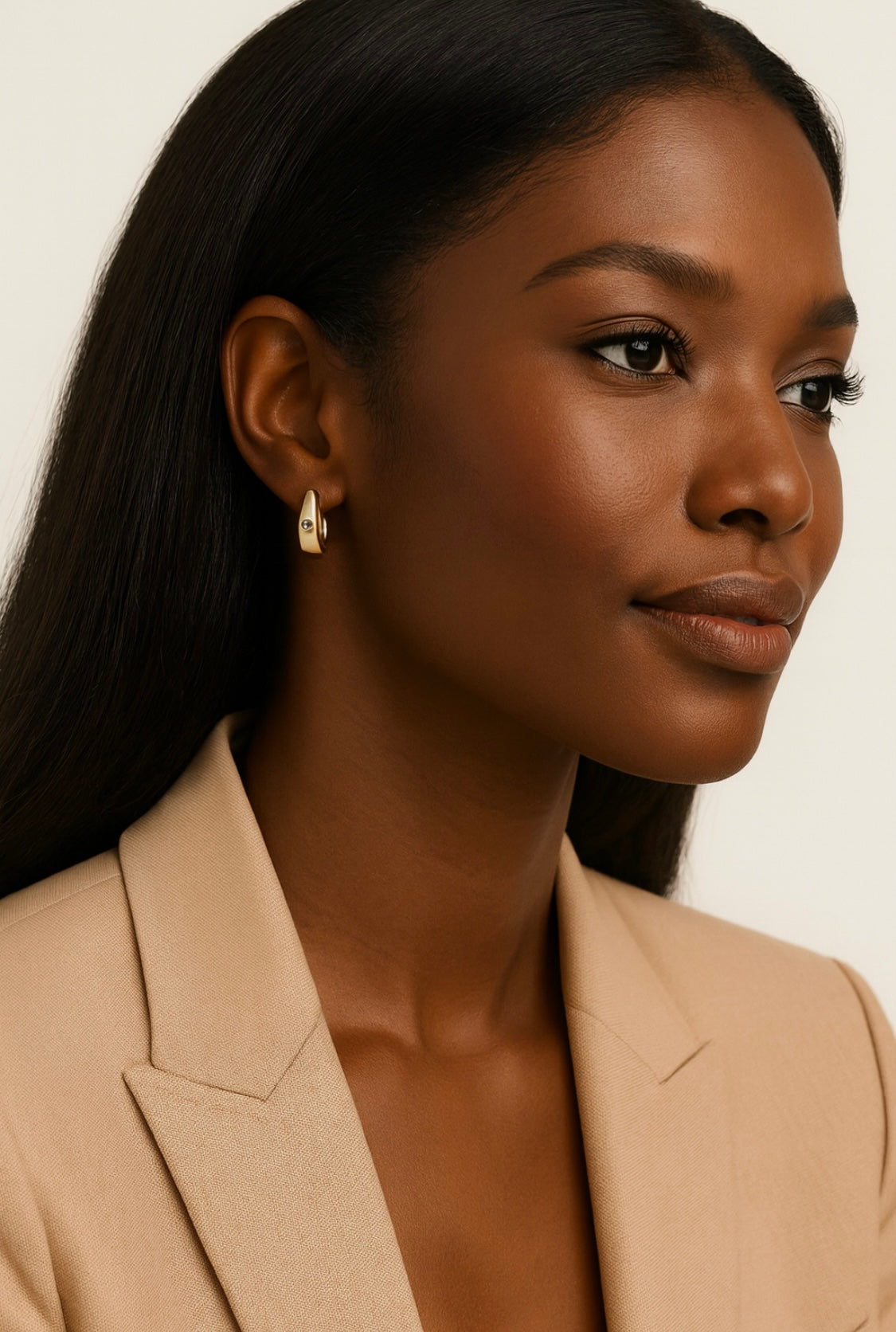 Moissanit-Creolen Gold