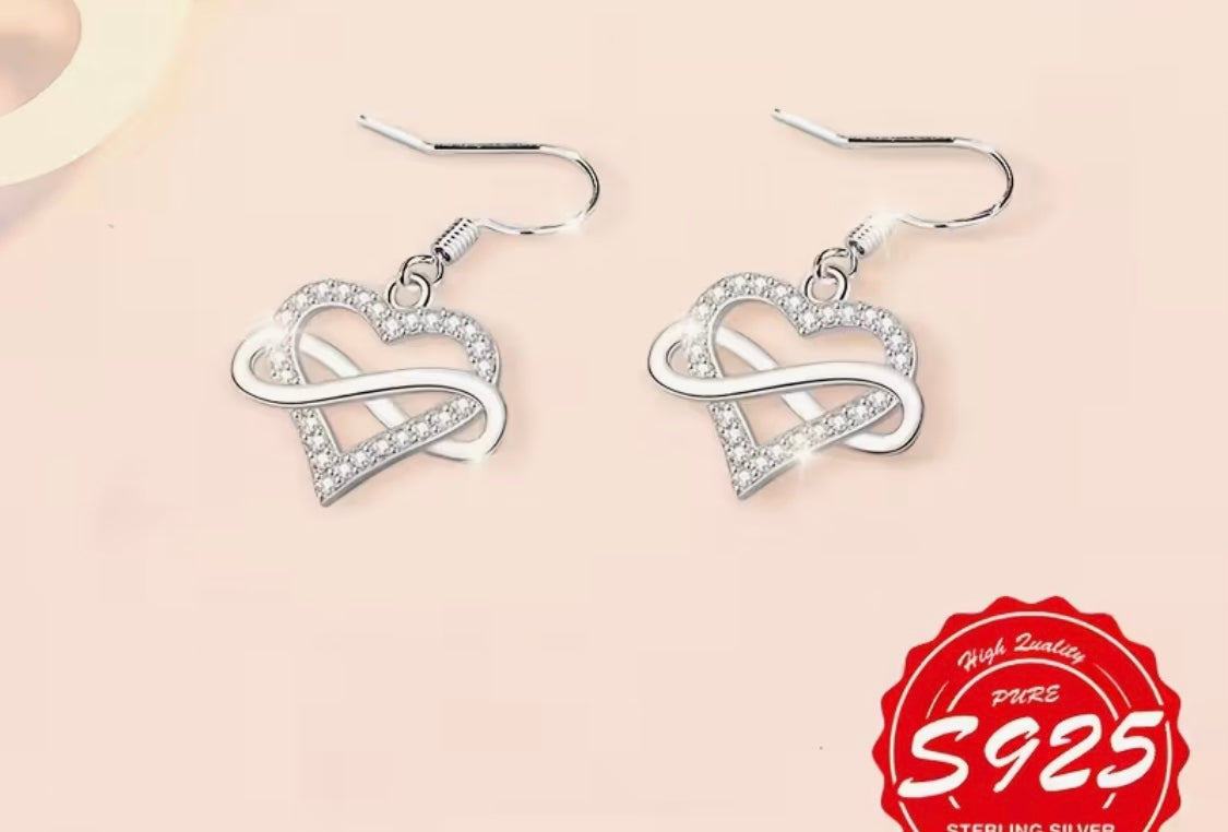 Herz & Unendlichkeit – Ohrringe aus 925er Silber