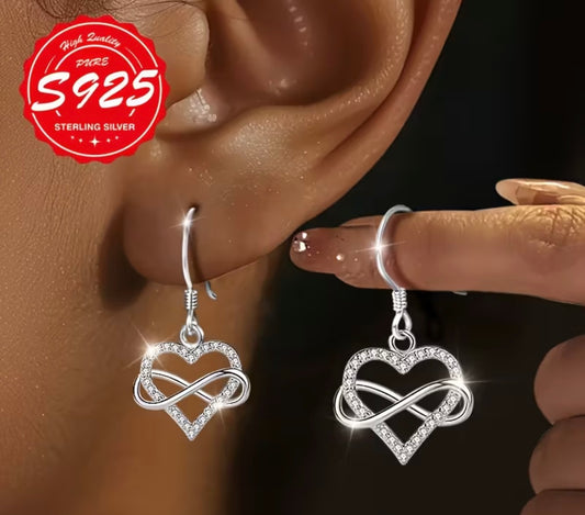 Herz & Unendlichkeit – Ohrringe aus 925er Silber