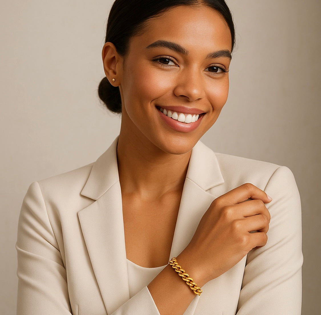 Chunky-Armband – 18 Karat vergoldet, hypoallergen & mit ewiger Brillanz