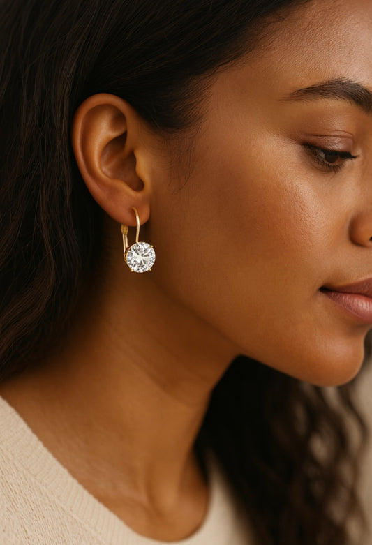 Elegante Kristall-Ohrringe – 18K Vergoldet mit ewigem Glanz