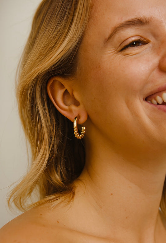 Spiral-Creolen – 18K Vergoldet