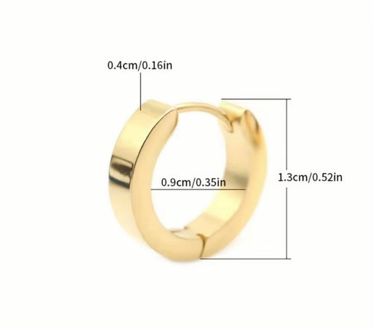 Minimalistische Creolen – 18K vergoldet (Unisex)