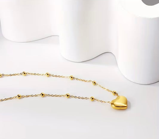 Fleur d’Estime – Kugelkette mit Herzanhänger „Selbstbewusst“