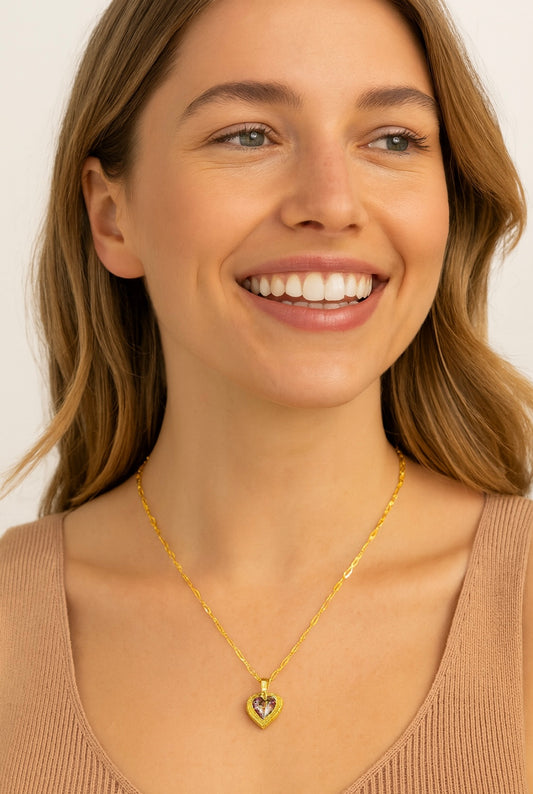 Fleur d’Estime – Herzanhänger Halskette