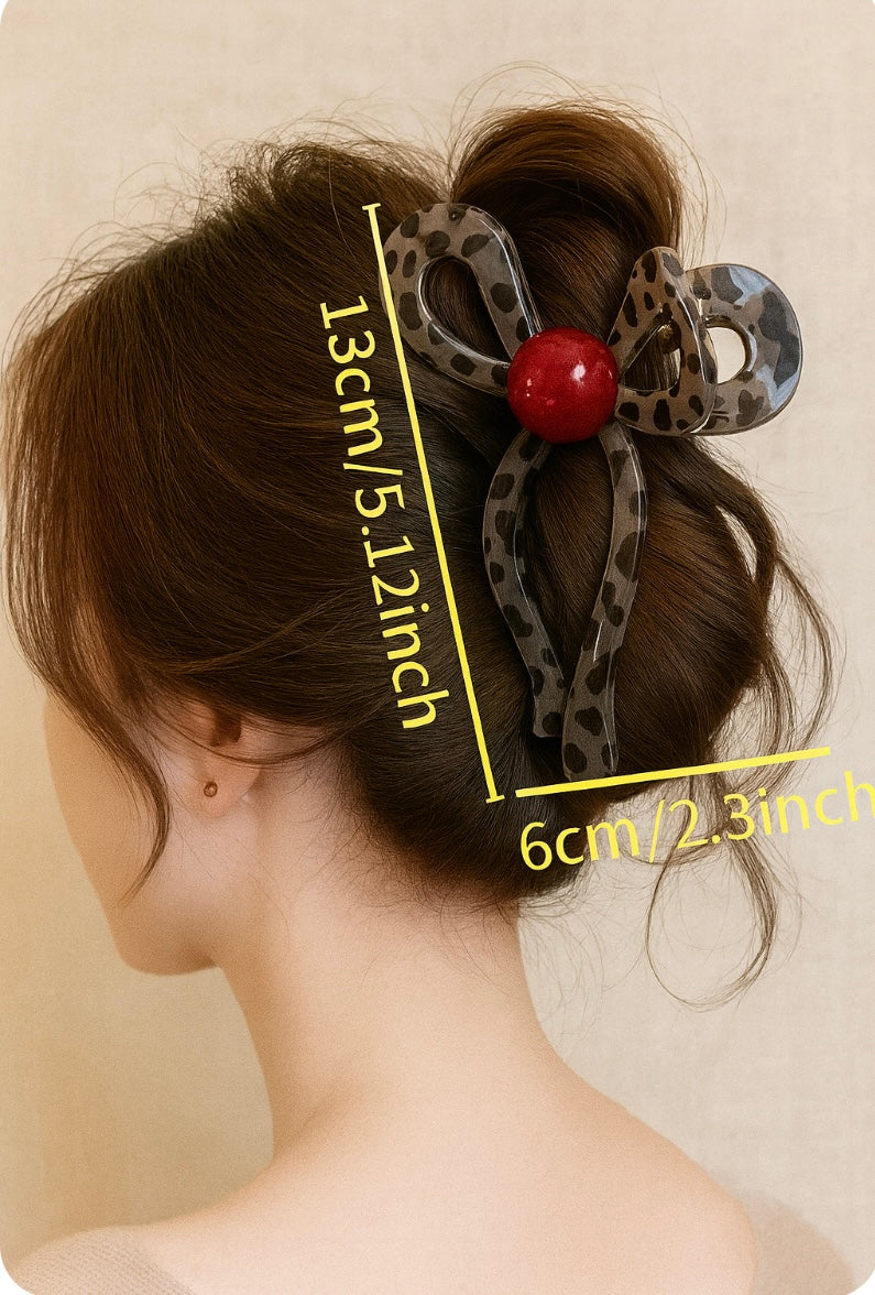 Haarspange „Leopard Bow“ (13 cm)
