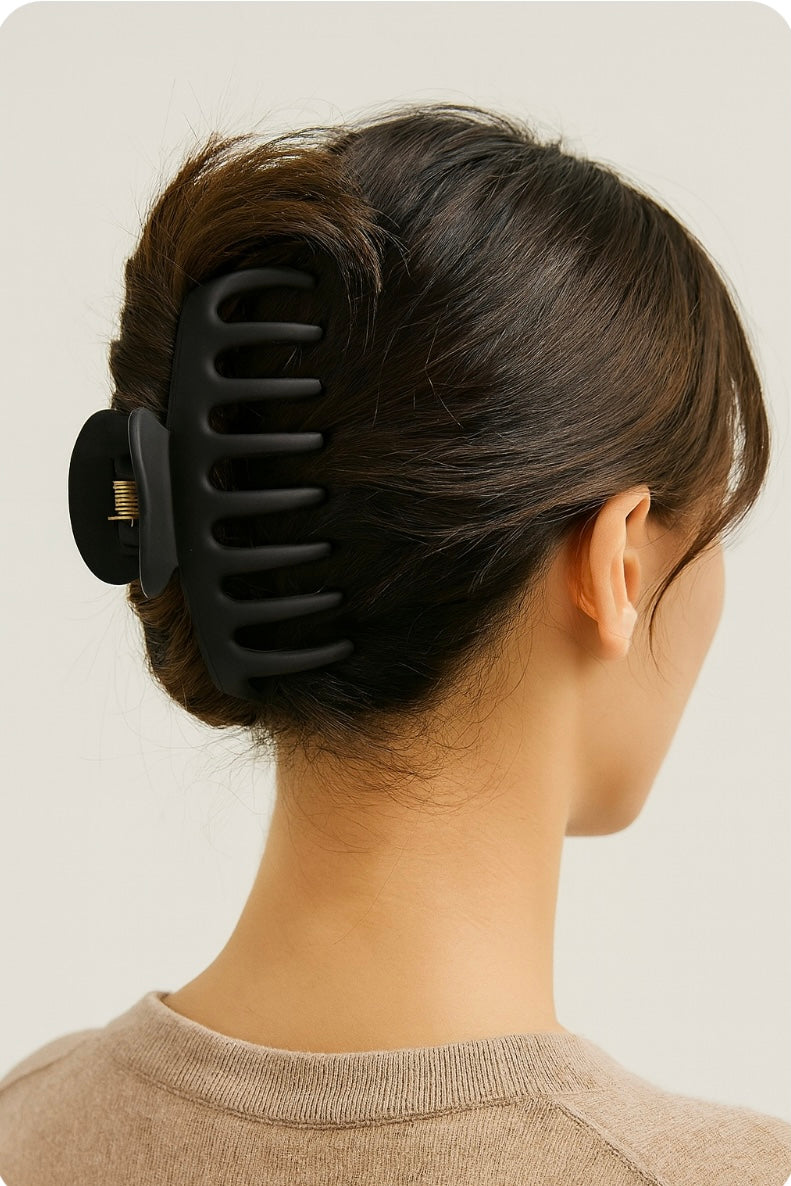 Haarspange „Glossy Black“ (Groß)