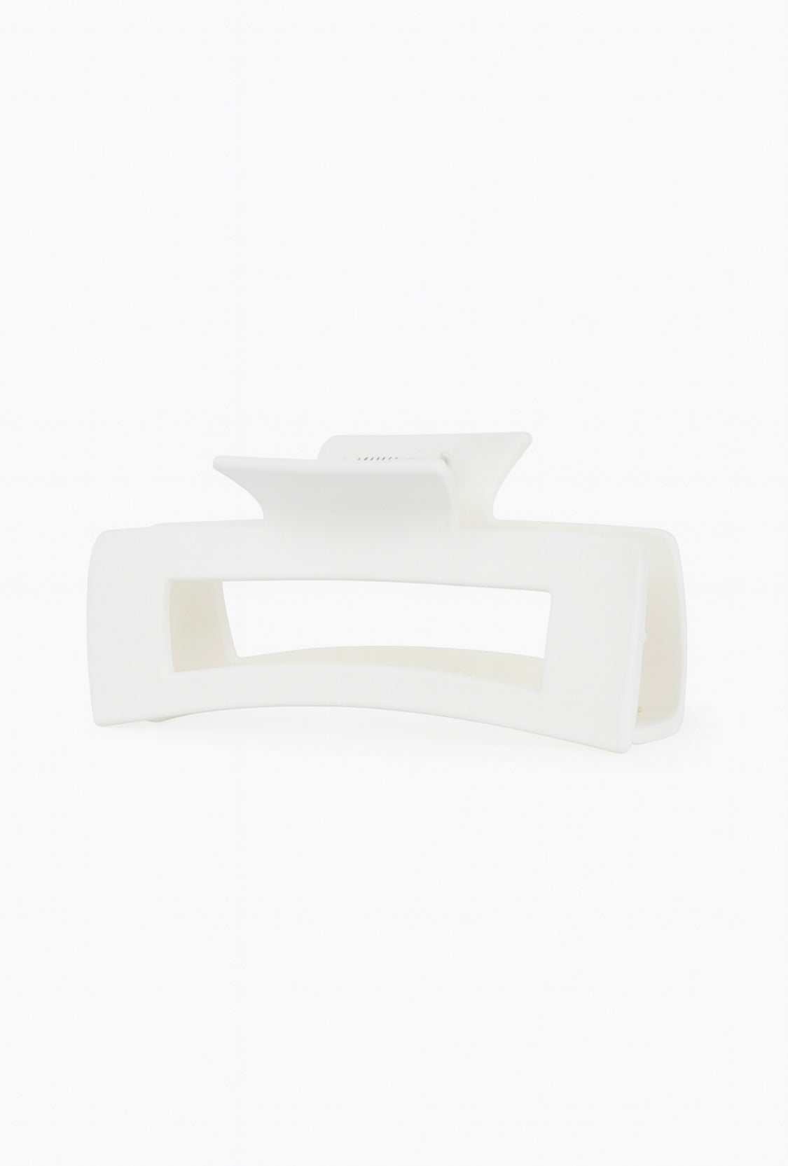 Haarspange „Glossy Ivory Rectangle“ (Groß)