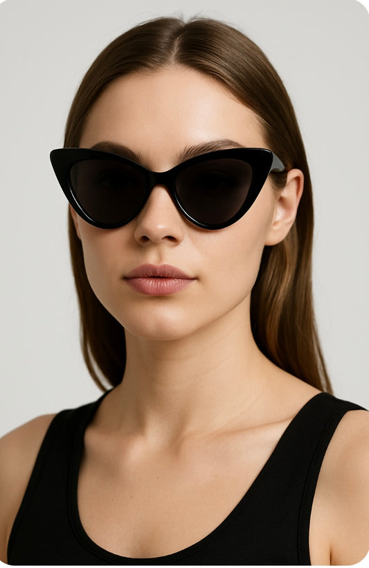 Cat-Eye Sonnenbrille „Black Feline“