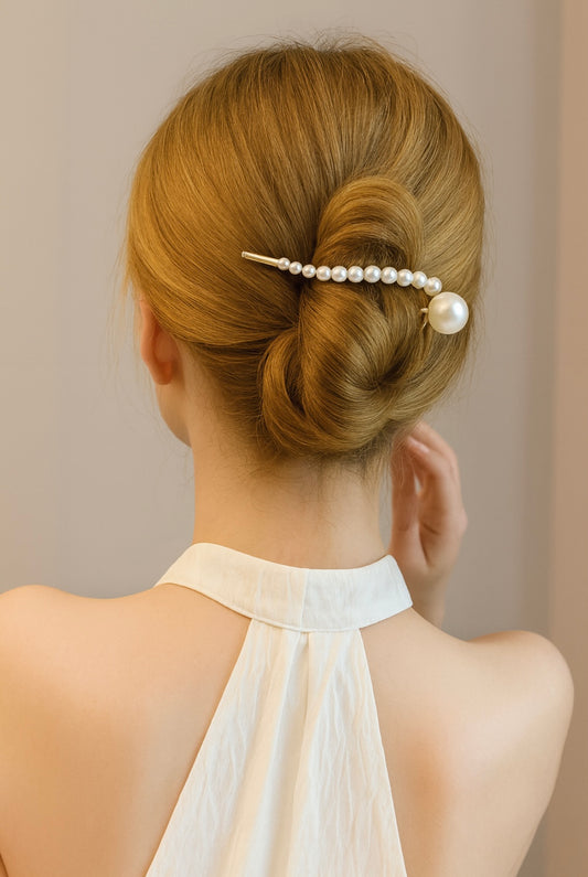 Haarnadel „Perlenlinie“ – Elegantes Einzelstück