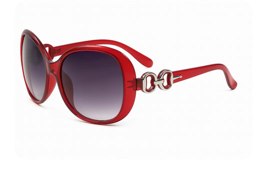 Damen-Sonnenbrille „Red Elegance“ – Oversize in Rot