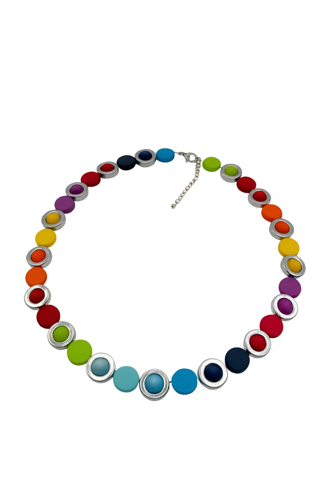 Handgefertigte Halskette "Regenbogenfarben"