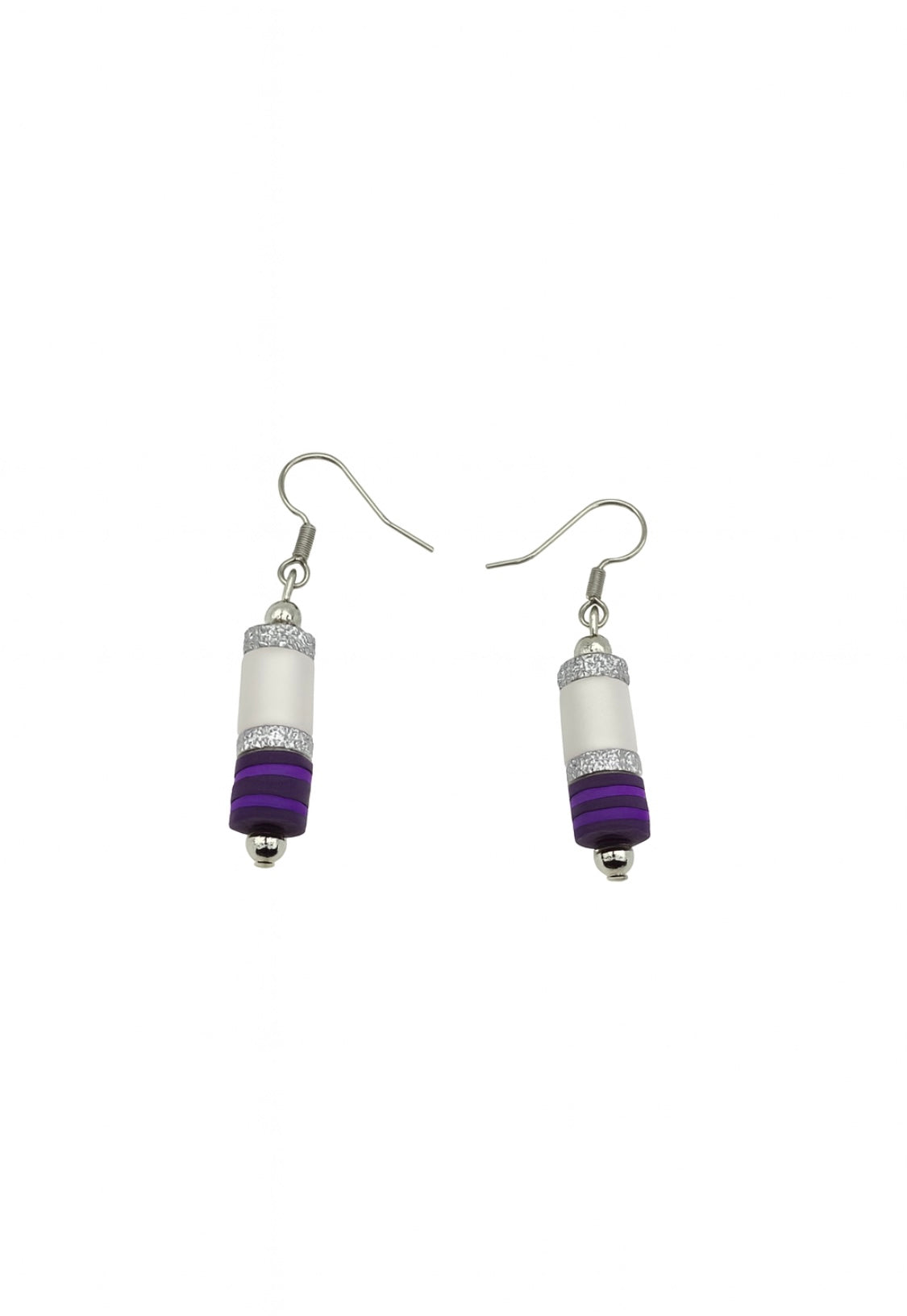 Handgefertigte Ohrringe „Viola“ – Elegante Farbkomposition