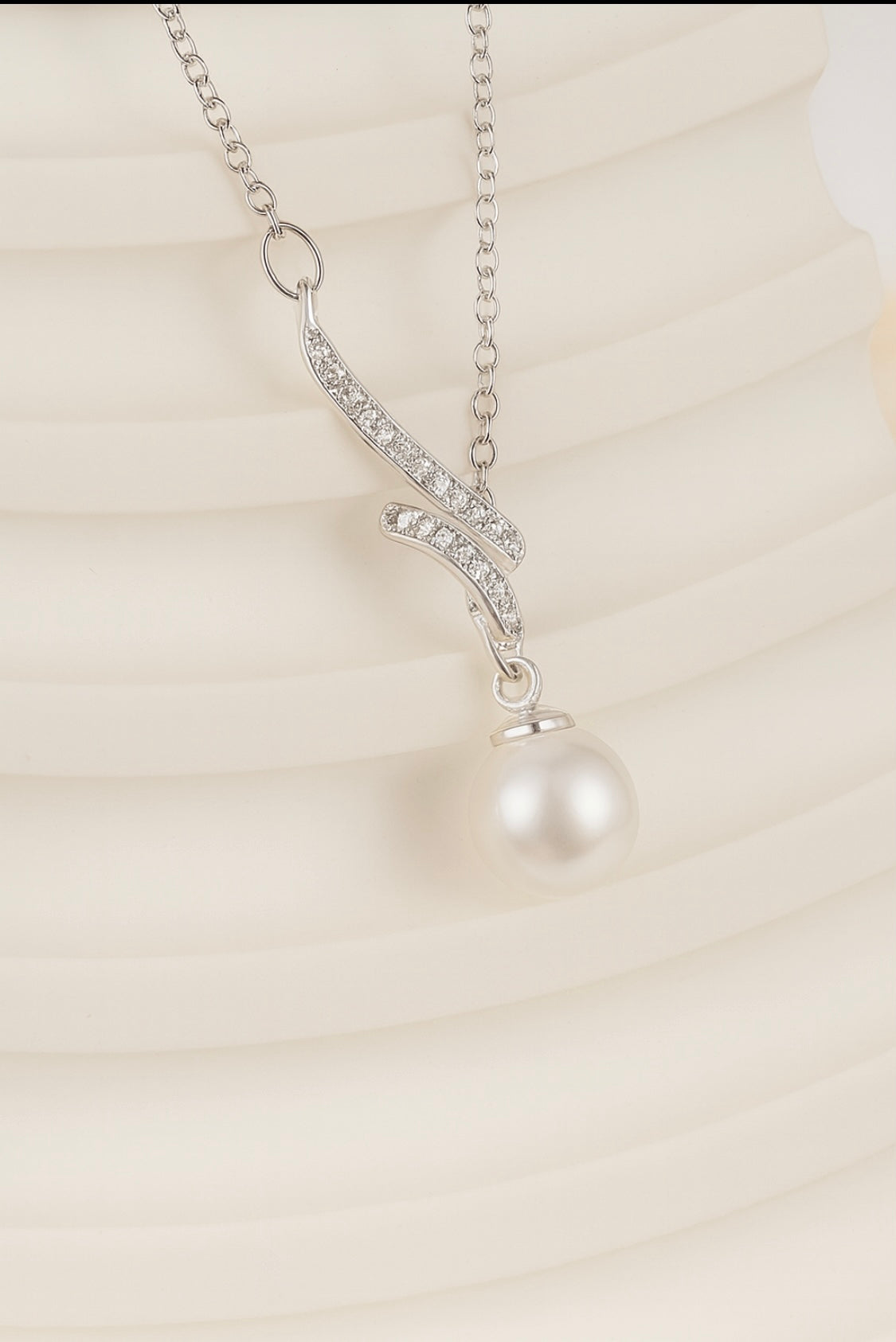 925 Silberkette mit Perle