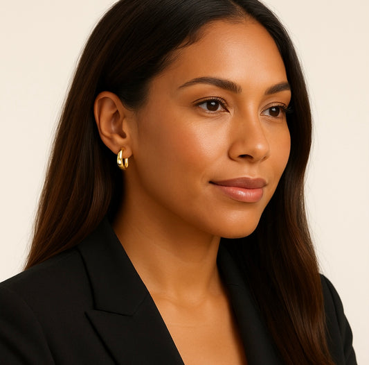 Moissanit-Creolen Gold