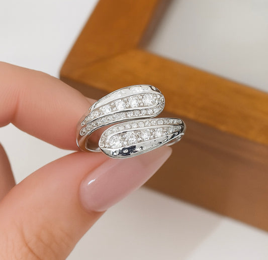 Glanzvolle Statement-Ring aus S925 Silber – Modern & Funkelnd
