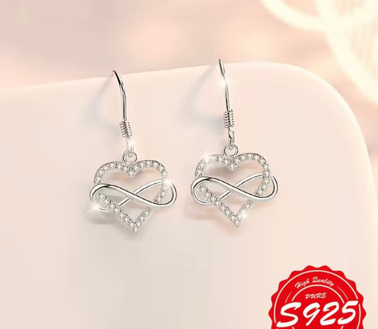 Herz & Unendlichkeit – Ohrringe aus 925er Silber