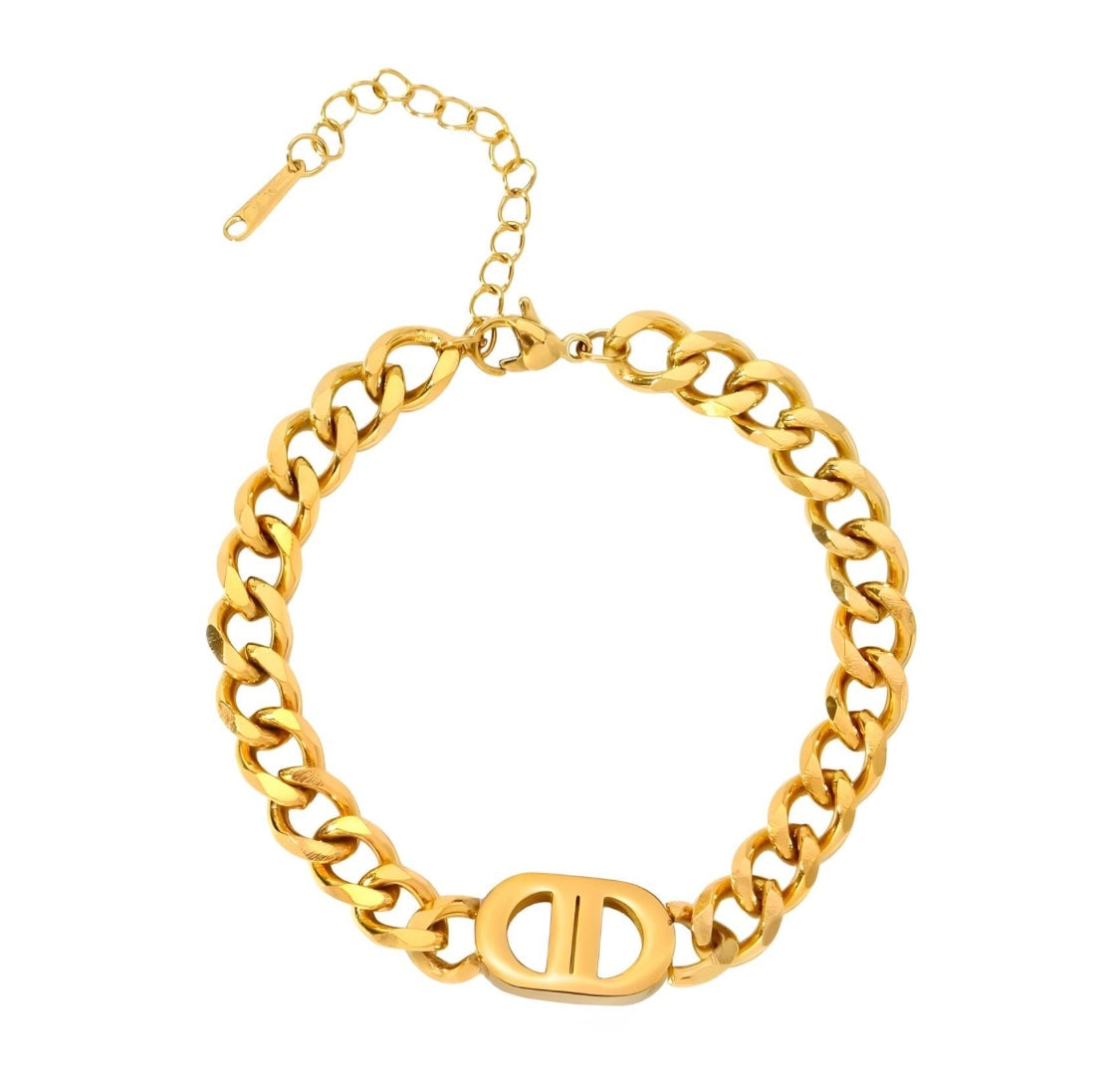 Statement-Gliederarmband – 18 Karat vergoldet, wasserfest & hypoallergen