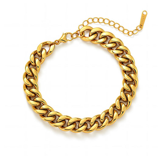 Chunky-Armband – 18 Karat vergoldet, hypoallergen & mit ewiger Brillanz