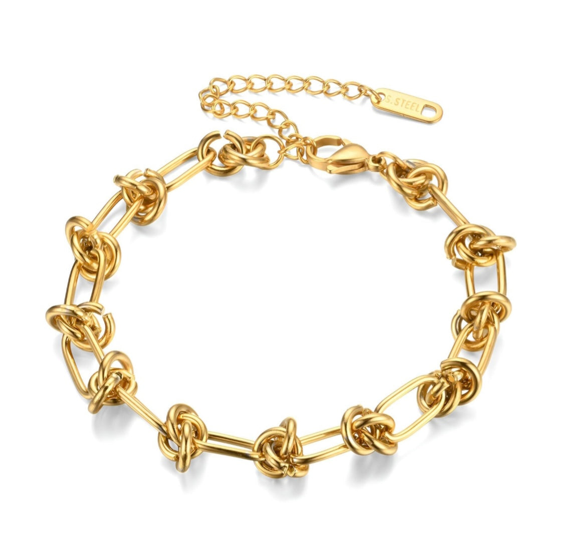 Knotenarmband – 18 Karat vergoldet, wasserfest & hypoallergen mit ewigem Glanz