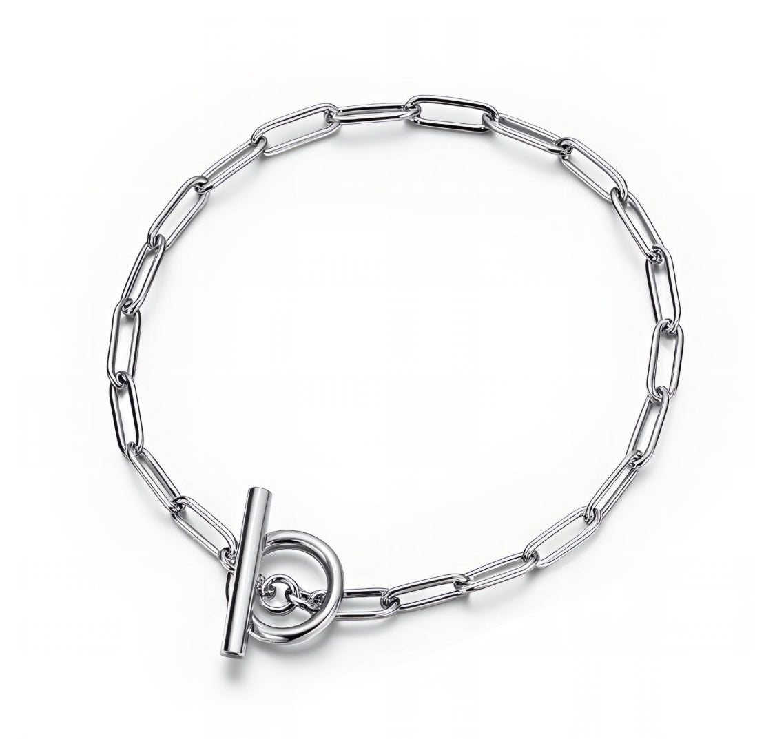 Minimalistisches Armband aus Edelstahl – mit T-Verschluss, wasserfest & hypoallergen