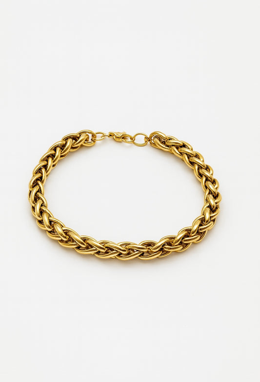 Geflochtenes Armband – 18K Vergoldet, Hypoallergen & Wasserfest