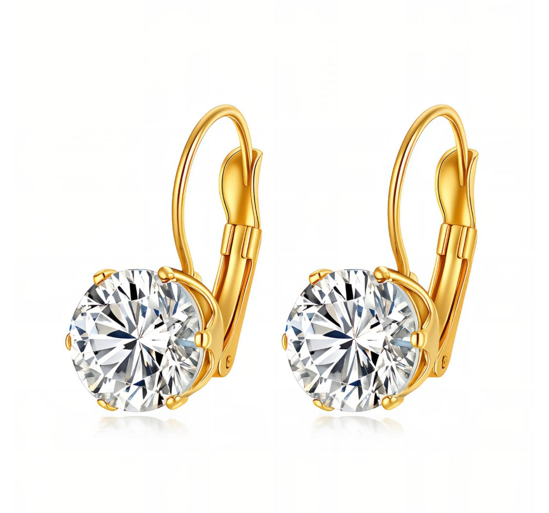 Elegante Kristall-Ohrringe – 18K Vergoldet mit ewigem Glanz