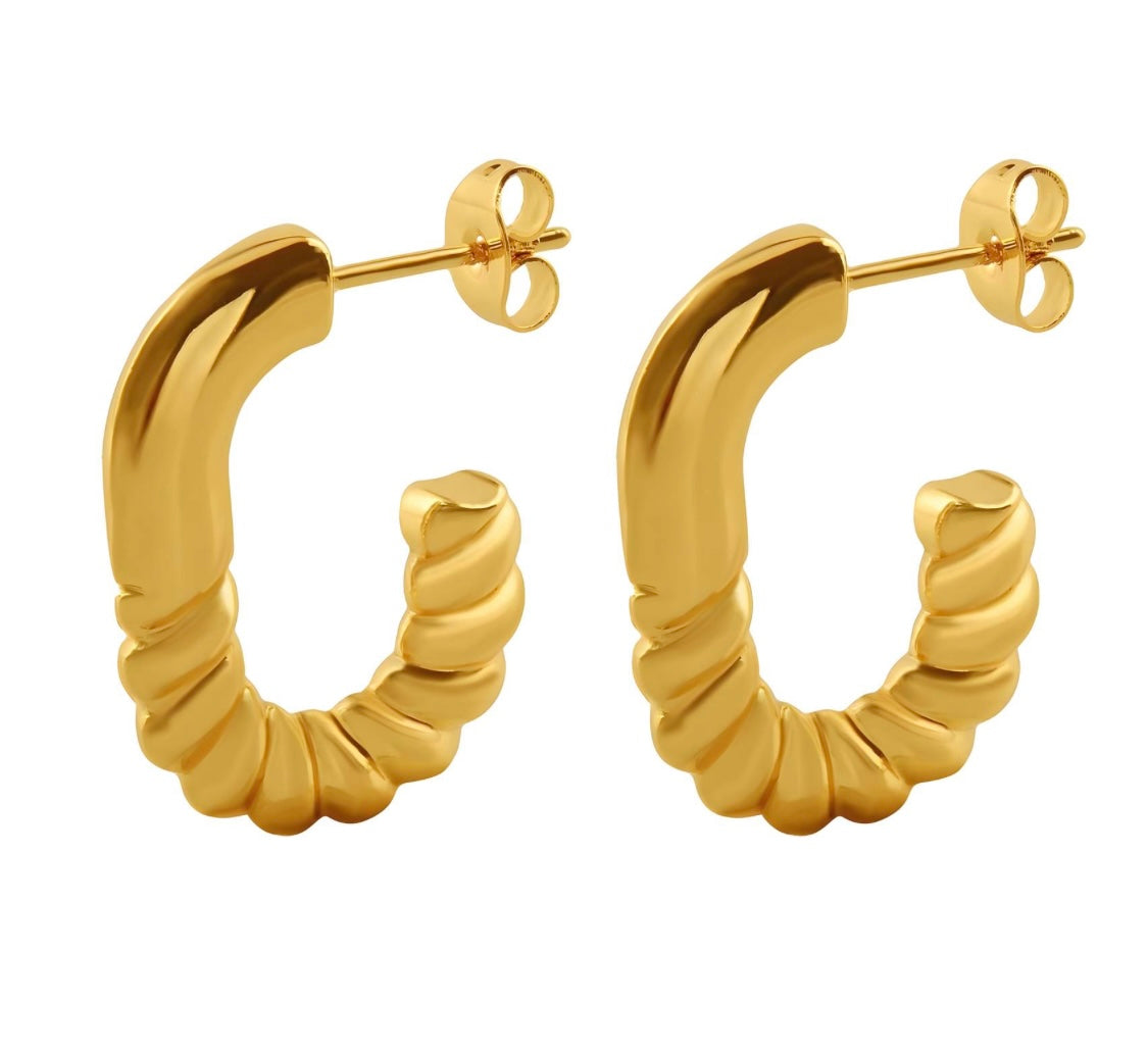 Spiral-Creolen – 18K Vergoldet
