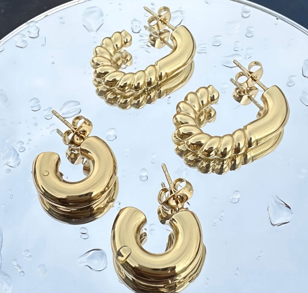 Spiral-Creolen – 18K Vergoldet