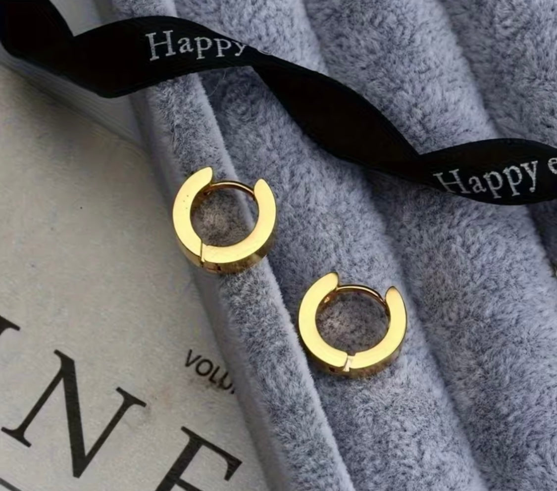 Minimalistische Creolen – 18K vergoldet (Unisex)
