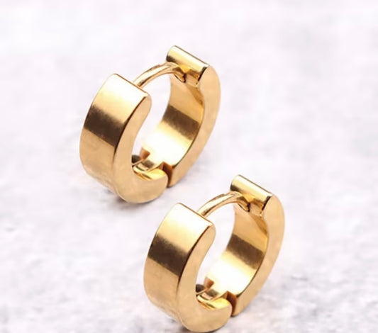 Minimalistische Creolen – 18K vergoldet (Unisex)