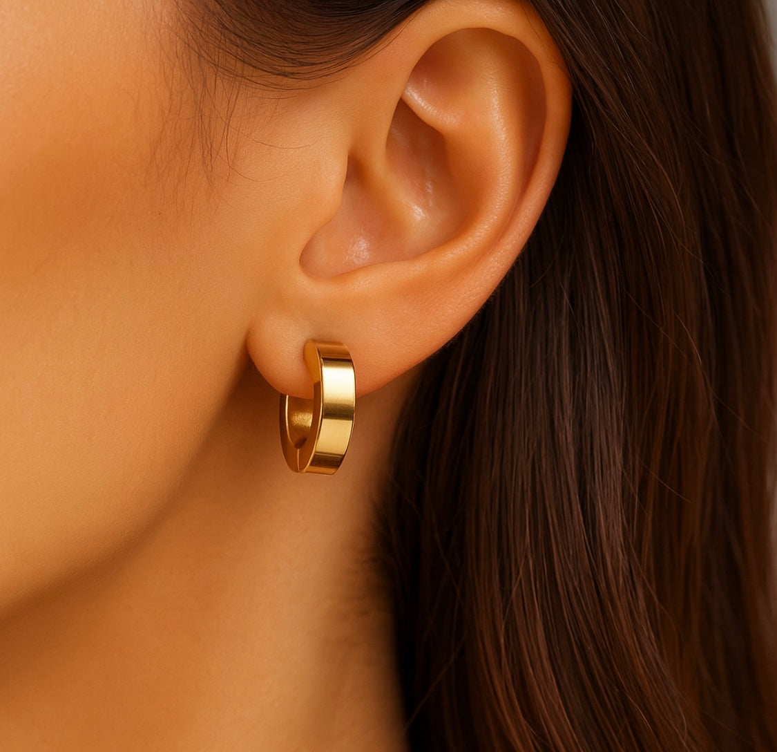 Minimalistische Creolen – 18K vergoldet (Unisex)
