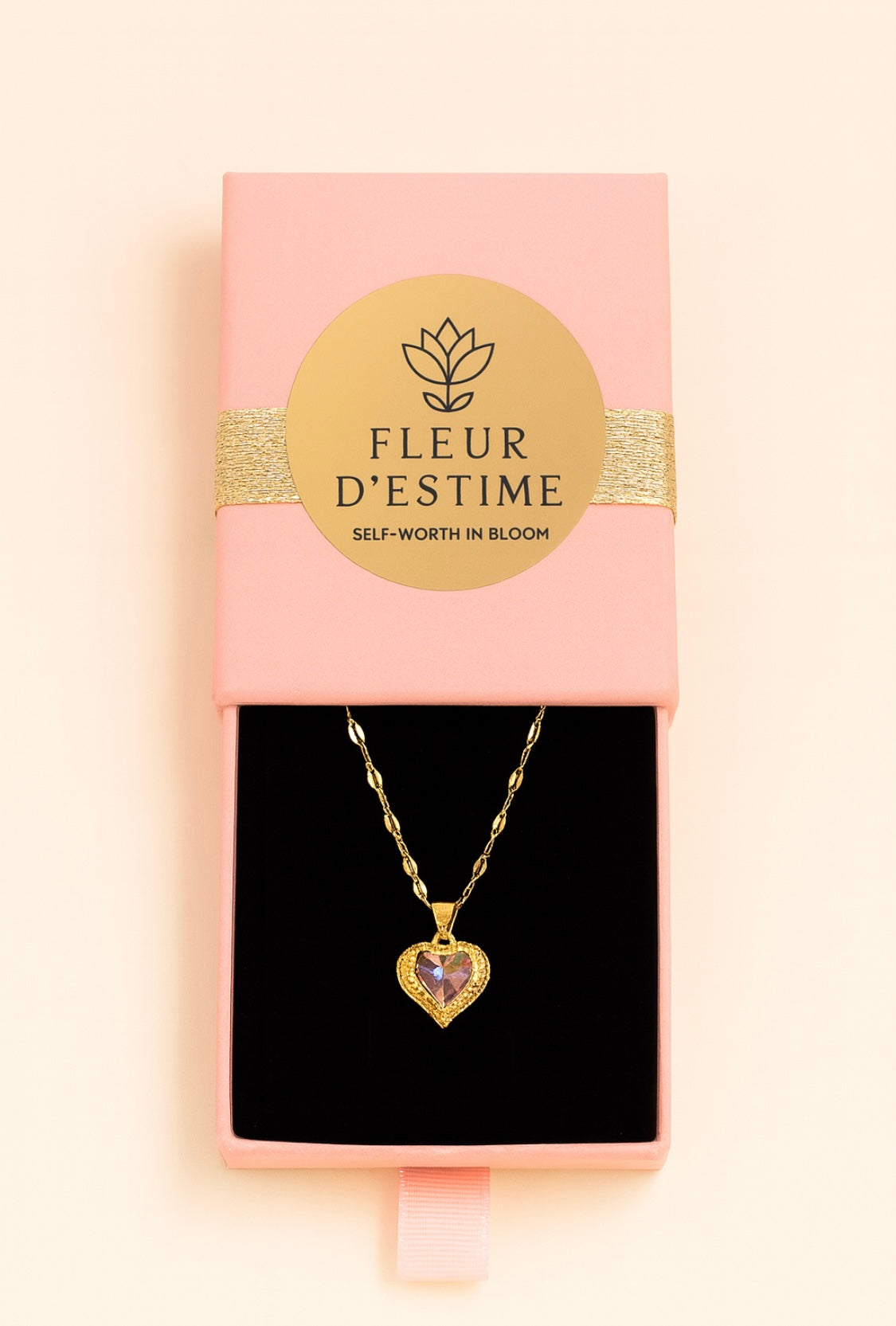 Fleur d’Estime – Herzanhänger Halskette