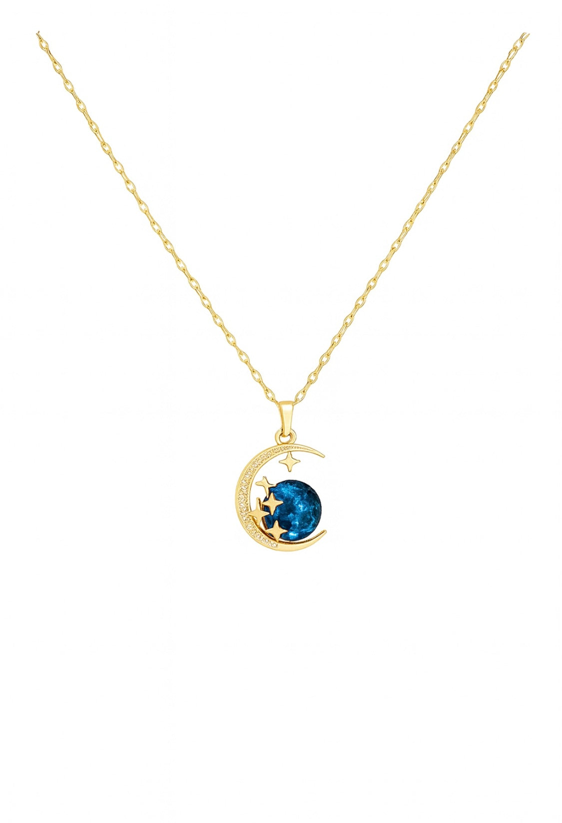 Celeste – Kette mit Mond & Sternen