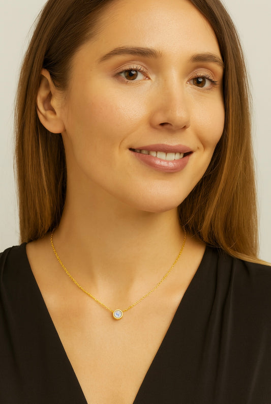 Halskette „Lumière“ – 18 Karat vergoldet