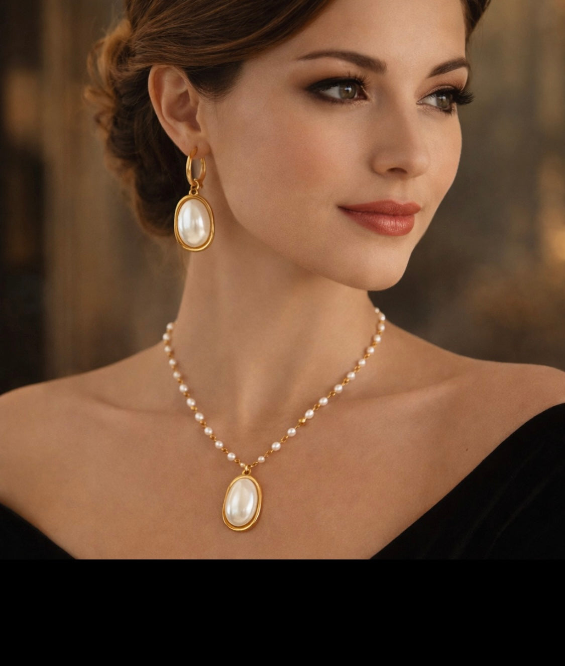 chmuckset „Fleur d’Estime“ – 18K vergoldet, Edelstahl