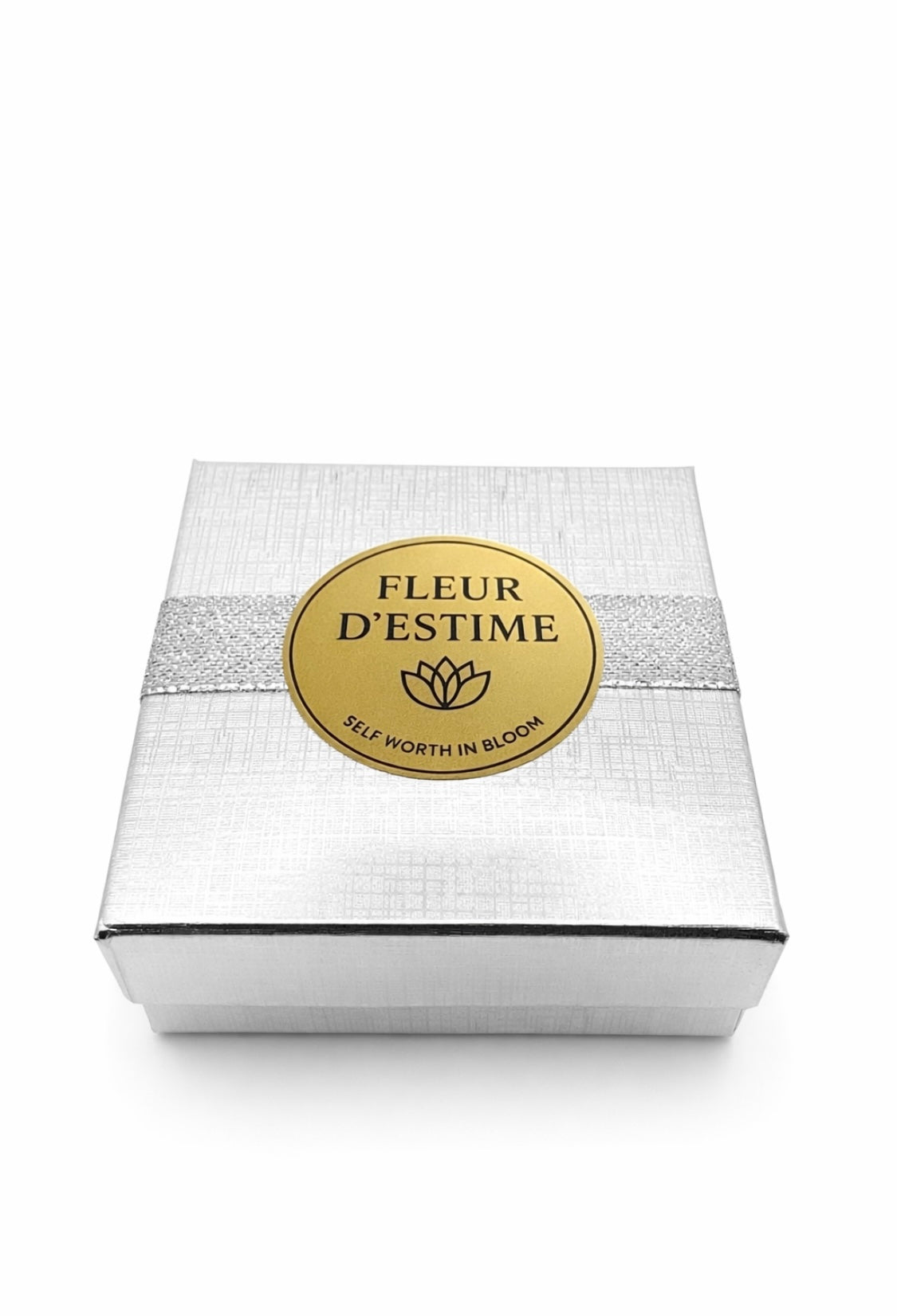 Elegante Blütenbrosche mit blauen Kristallen – Fleur d'Estime