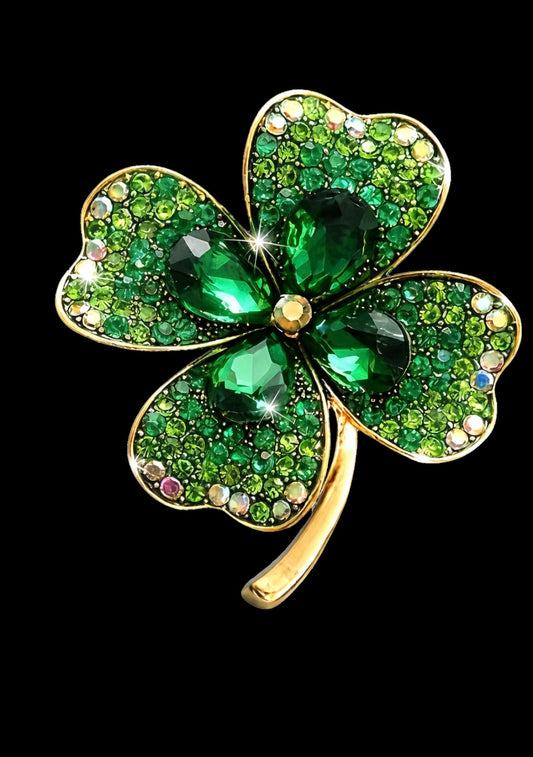 Glücks-Brosche Kleeblatt – Fleur d’Estime